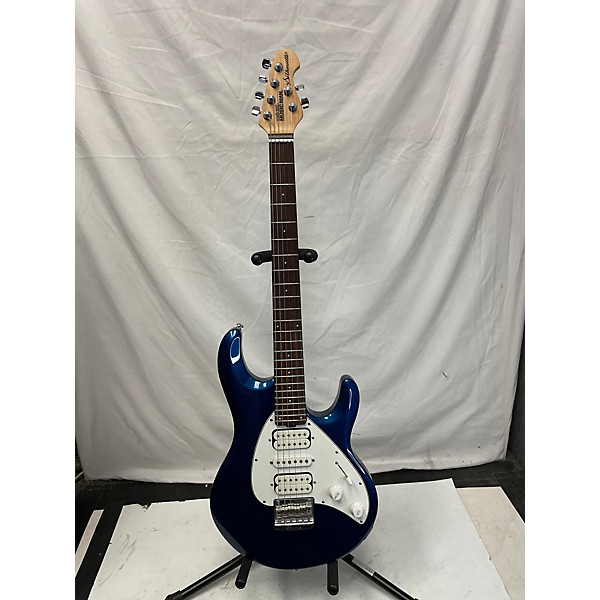 Used Ernie Ball Music Man Used Ernie Ball Music Man Silhouette Standard Blue Solid Body Electric Guitar