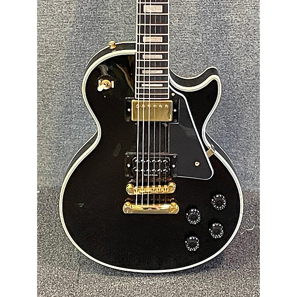 Used Epiphone Used Epiphone Les Paul Custom Black Solid Body Electric Guitar