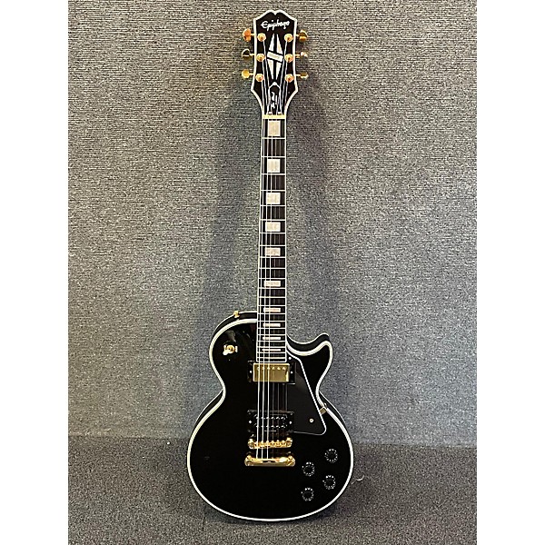 Used Epiphone Used Epiphone Les Paul Custom Black Solid Body Electric Guitar