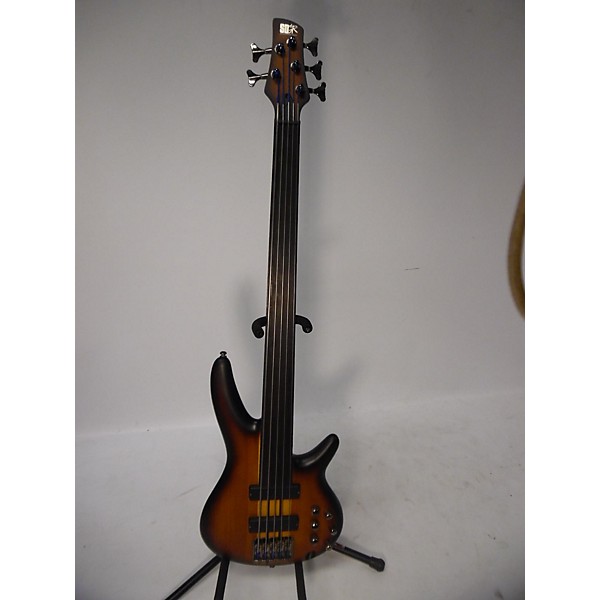 Used Ibanez SRF705 5 String Flat Brown Burst Electric Bass Guitar