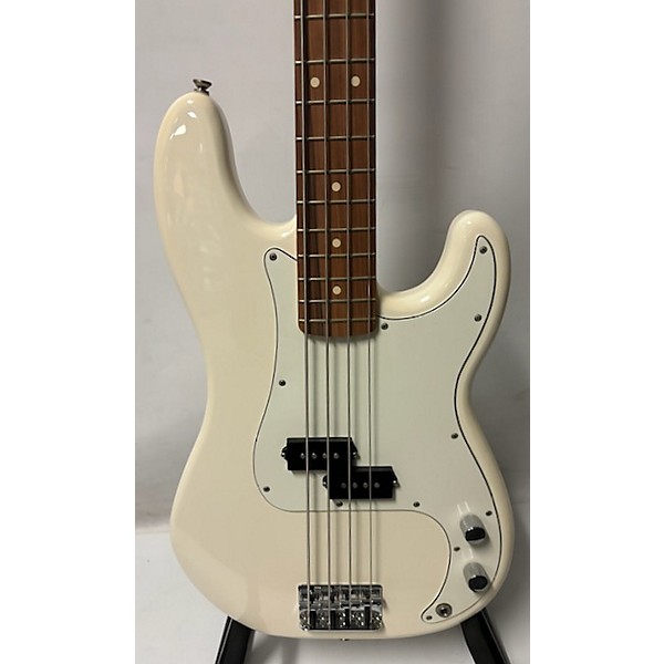 Used Fender Used Fender Player Precision Bass Polar White Electric Bass Guitar