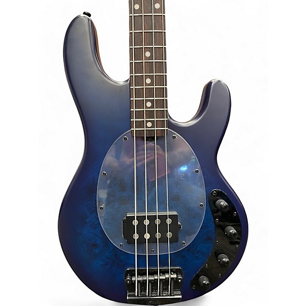 Used 2024 Sterling by Music Man Ray34 Neptune Blue Satin Electric Bass Guitar