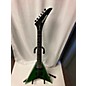 Used Kramer Used Kramer Dave Mustaine Vanguard Rust In Peace Flying V Alien Tech Green Solid Body Electric Guitar