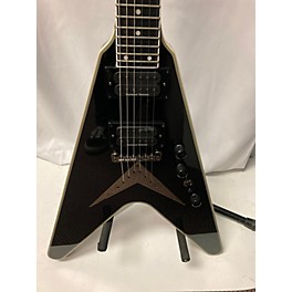 Used Epiphone Used Epiphone Dave Mustaine Flying V Custom Level 1 Metallic Black Solid Body Electric Guitar