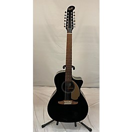 Used Fender Used Fender Villager SCE Black 12 String Acoustic Electric Guitar