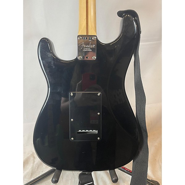 Used Used Fender American QMT Strat HSS Pale Moon Trans Black Pale Moon Solid Body Electric Guitar