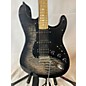 Used Used Fender American QMT Strat HSS Pale Moon Trans Black Pale Moon Solid Body Electric Guitar