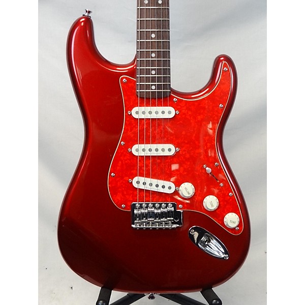 Vintage Squier Vintage 2000s Squier Standard Stratocaster Candy Apple Red Solid Body Electric Guitar