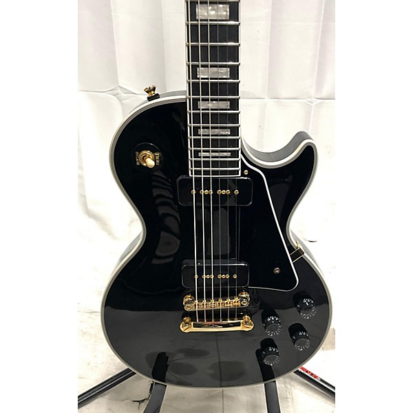 Used Epiphone Used Epiphone Les Paul Custom P90 Black Solid Body Electric Guitar