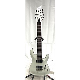 Used Schecter Guitar Research Used Schecter Guitar Research Demon 7 String White Solid Body Electric Guitar