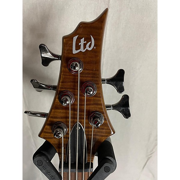 Used ESP Used ESP LTD F155DX 5 String Trans Brown Electric Bass Guitar