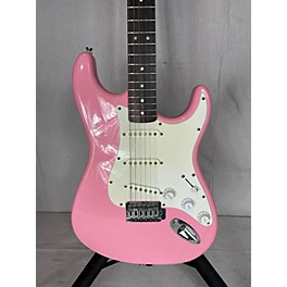 Used Squier Used Squier Bullet Stratocaster Pink Solid Body Electric Guitar