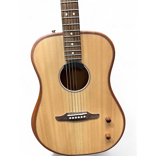 Used Fender highway series Dreadnought Natural Acoustic Electric Guitar