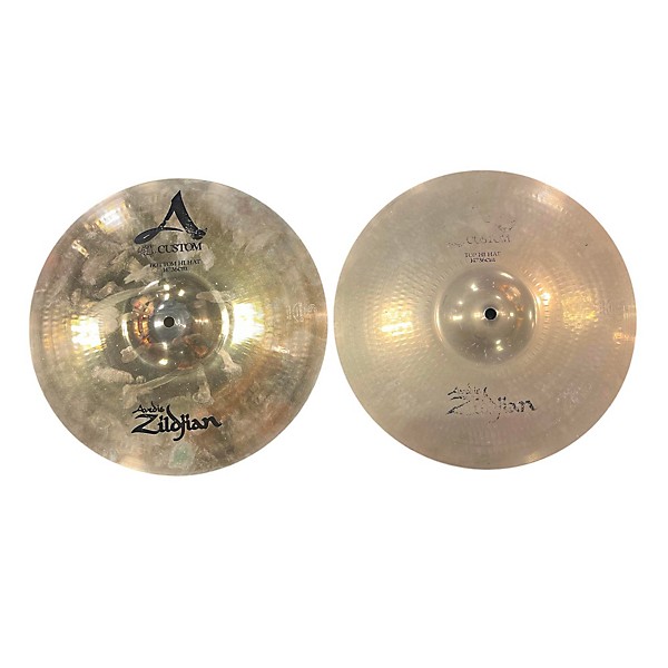 Used Zildjian Used Zildjian 14in A Custom Hi Hat Pair Cymbal