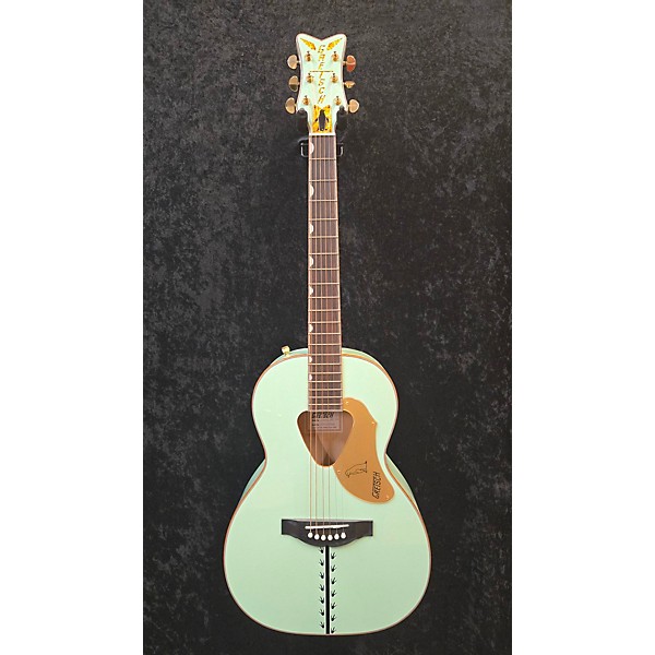 Used Gretsch Guitars Used Gretsch Guitars G5021WPE Rancher Penguin Parlor Teal Acoustic Electric Guitar