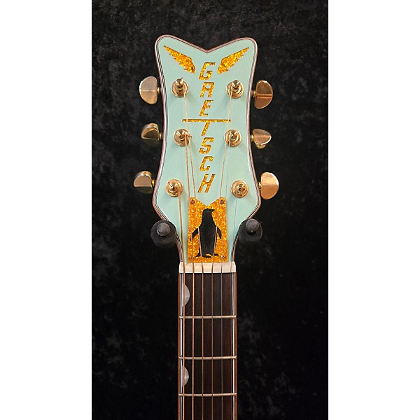 Used Gretsch Guitars Used Gretsch Guitars G5021WPE Rancher Penguin Parlor Teal Acoustic Electric Guitar