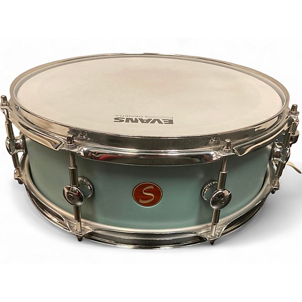 Used Sugar Percussion 14X5 Painted Poplar Porsche Blue Drum