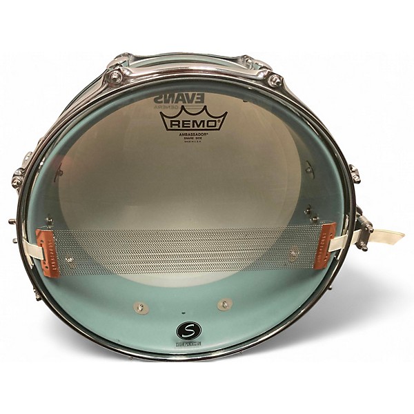 Used Sugar Percussion 14X5 Painted Poplar Porsche Blue Drum