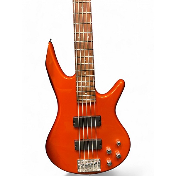 Used Ibanez Used Ibanez GSR205 5 String Metallic Orange Electric Bass Guitar