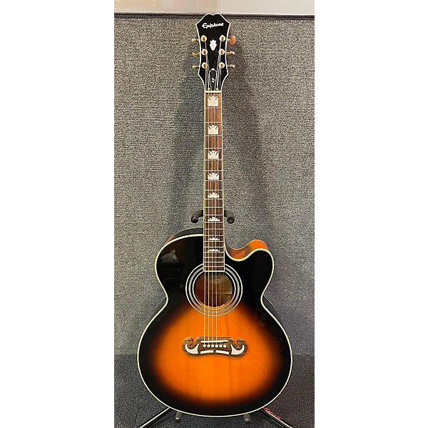 Used Epiphone Used Epiphone EJ200CE Vintage Sunburst Acoustic Electric Guitar