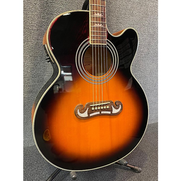 Used Epiphone Used Epiphone EJ200CE Vintage Sunburst Acoustic Electric Guitar