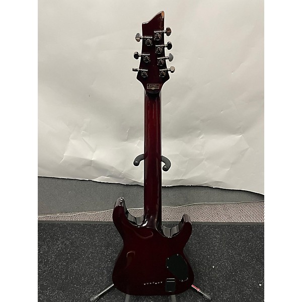 Used Schecter Guitar Research Used Schecter Guitar Research Hellraiser C7 7 String Left Handed See Thru Black Cherry Elect...