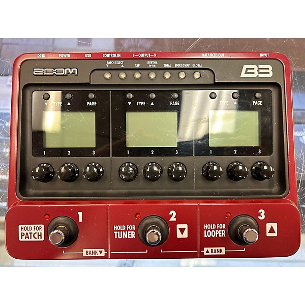 Used Zoom B3 Bass FX And Amp Simulator Bass Effect Pedal