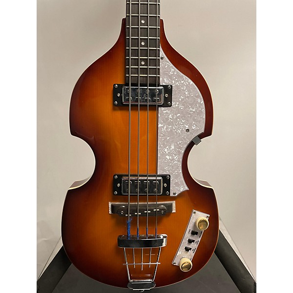 Used Hofner Used Hofner B-bass Hi-series 2 Tone Sunburst Electric Bass Guitar