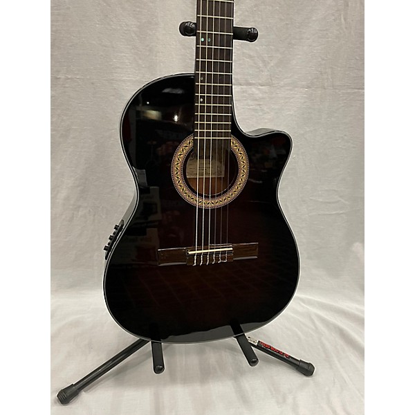 Used Ibanez Used Ibanez Ga35tce Dark Vintage Sunburst Classical Acoustic Electric Guitar