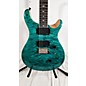 Used PRS Used PRS SE Custom 24 Special Edition Quilted Turquoise Solid Body Electric Guitar