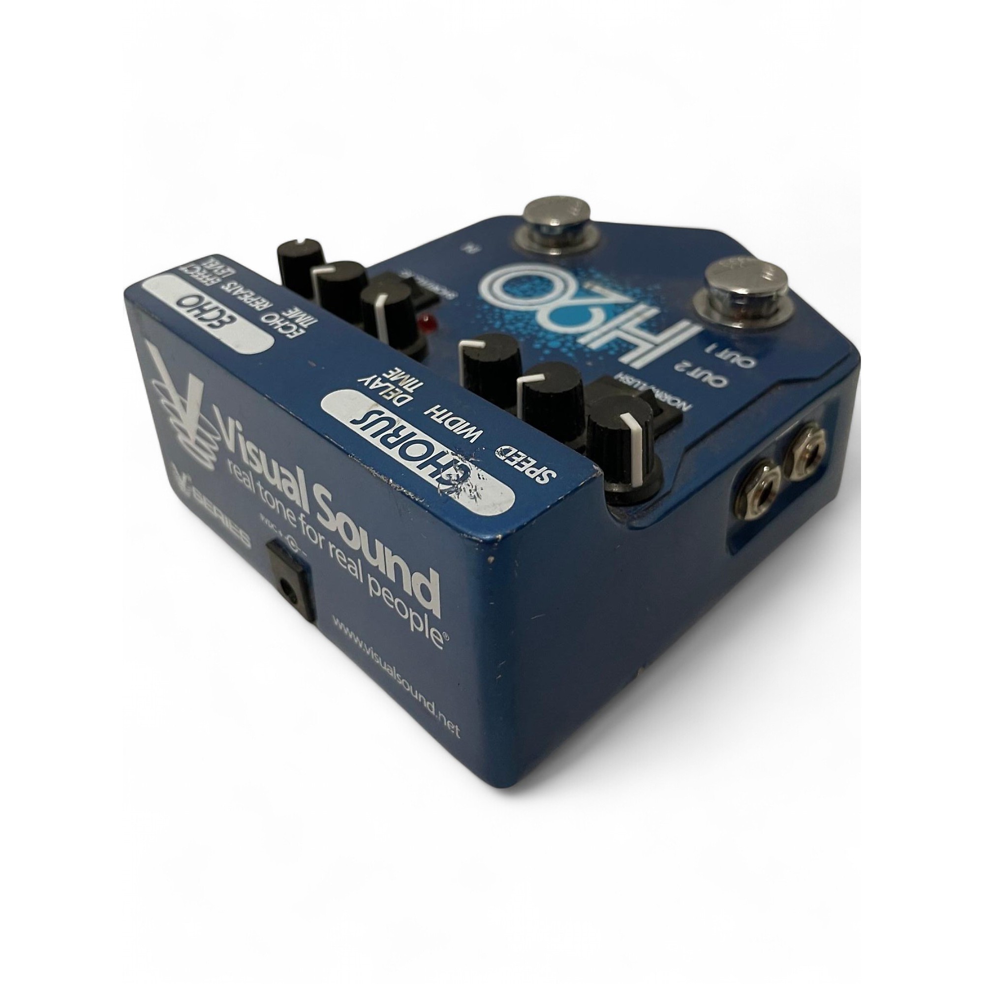 Used Visual Sound H2O Liquid Chorus Echo Effect Processor