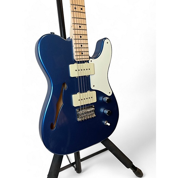 Used Squier Used Squier paranormal cabronita tele Midnight Blue Hollow Body Electric Guitar