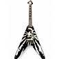 Used Epiphone Used Epiphone Robb Flynn Signature Baritone Flying V Black and White Solid Body Electric Guitar thumbnail