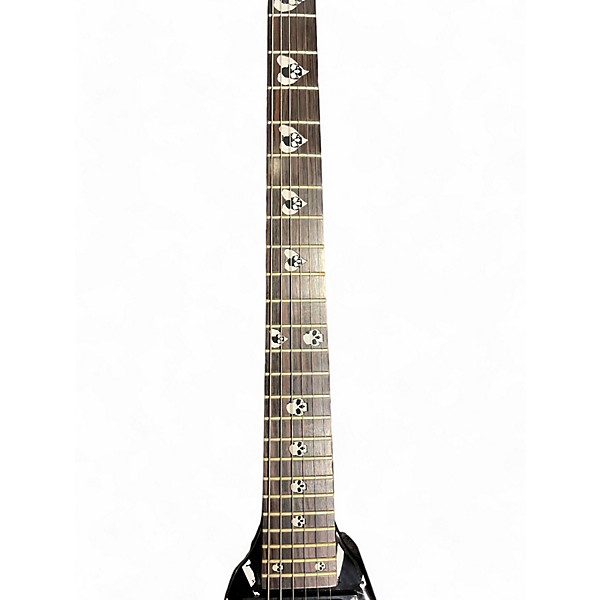 Used Epiphone Used Epiphone Robb Flynn Signature Baritone Flying V Black and White Solid Body Electric Guitar