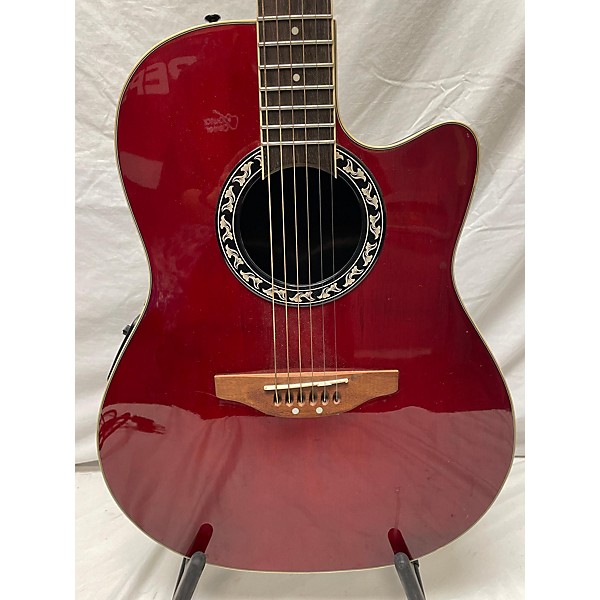 Used Ovation Used Ovation Applause Red Acoustic Electric Guitar