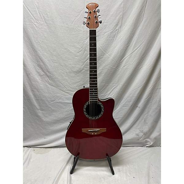 Used Ovation Used Ovation Applause Red Acoustic Electric Guitar