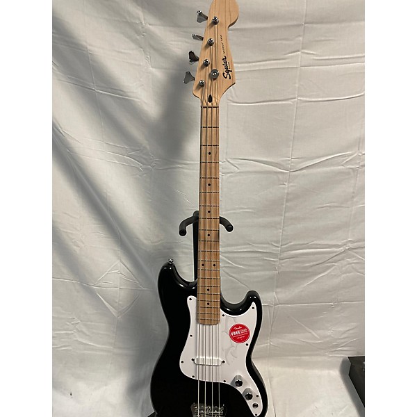 Used Squier Used Squier Bronco Bass Black Electric Bass Guitar