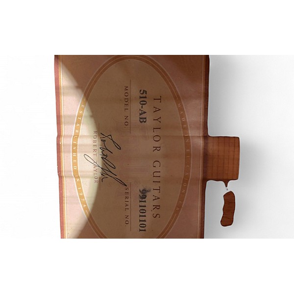 Used Taylor 510-aB 25th anniversary Natural Acoustic Guitar