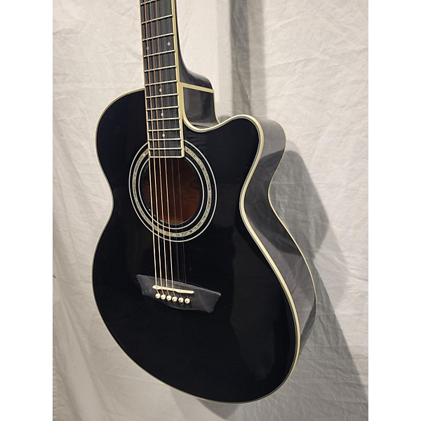 Used Washburn Used Washburn EA12B Black Acoustic Electric Guitar