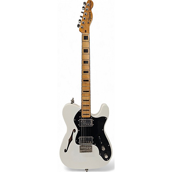 Used Squier Used Squier Classic Vibe 70s Thinline Telecaster White Hollow Body Electric Guitar