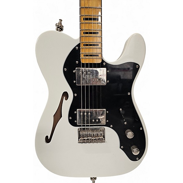 Used Squier Used Squier Classic Vibe 70s Thinline Telecaster White Hollow Body Electric Guitar