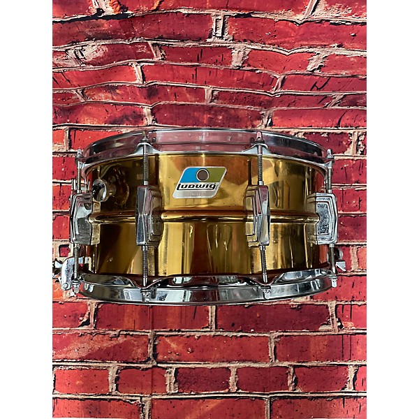 Vintage Ludwig Vintage 1970s Ludwig 6.5X14 Super Sensitive Snare Drum Brass