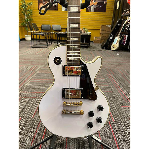 Used Epiphone Used Epiphone Les Paul Custom Blue Cream Solid Body Electric Guitar