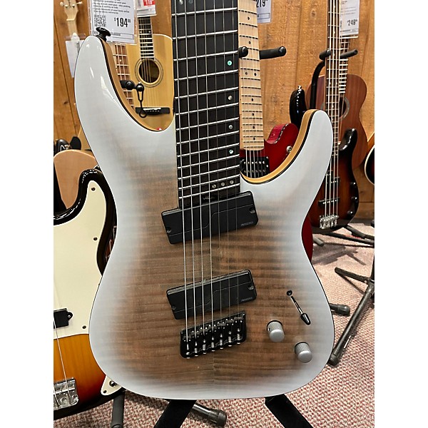 Used Schecter Guitar Research Used Schecter Guitar Research SLS C7 Antique White Burst Solid Body Electric Guitar