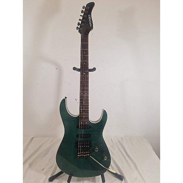 Used Fernandes Used Fernandes S Style HSS Green Solid Body Electric Guitar