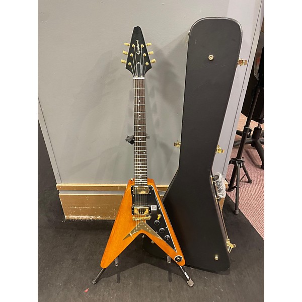 Used Epiphone Used Epiphone 1958 Korina Flying V Korina Solid Body Electric Guitar