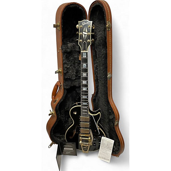 Used Gibson Used Gibson ES Les Paul Custom Black Beauty With Bigsby Ebony Hollow Body Electric Guitar