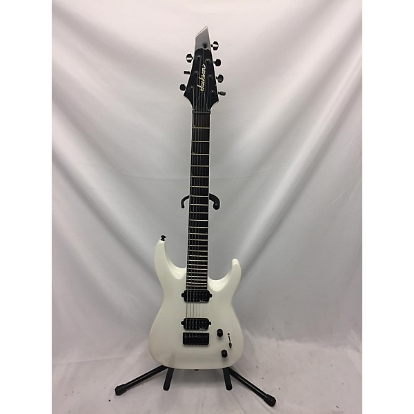 Used Jackson Used Jackson JS32-7 Dinky DKA 7 String White Solid Body Electric Guitar