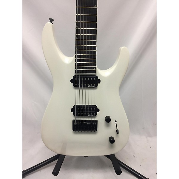 Used Jackson Used Jackson JS32-7 Dinky DKA 7 String White Solid Body Electric Guitar