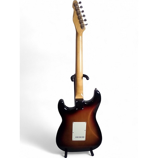 Vintage 1980s S&T Custom Double Cut 3 Color Sunburst Solid Body Electric Guitar